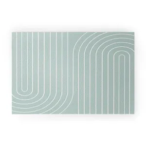 Minimal Line Curvature Sage Welcome Mat