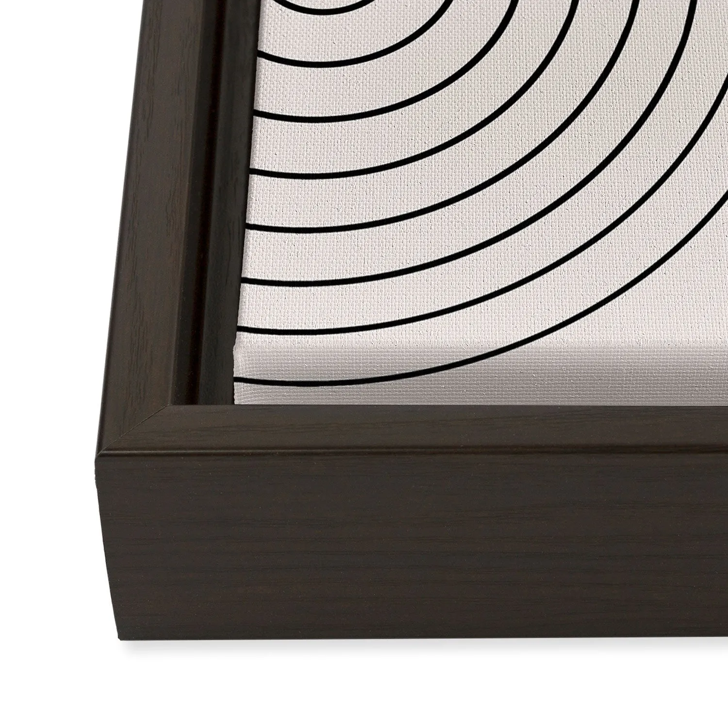 Minimal Line Curvature White Art Canvas