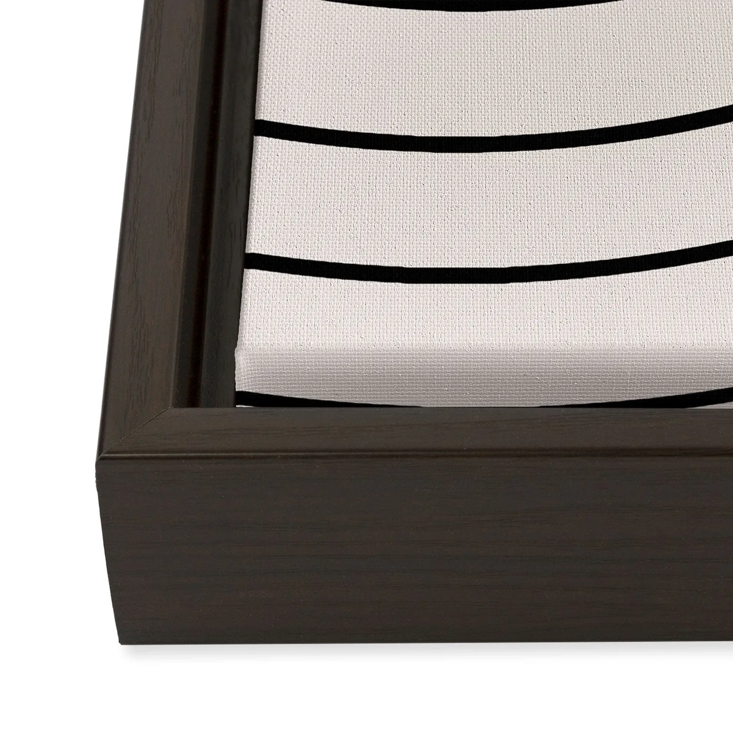 Minimal Line Curvature White Art Canvas