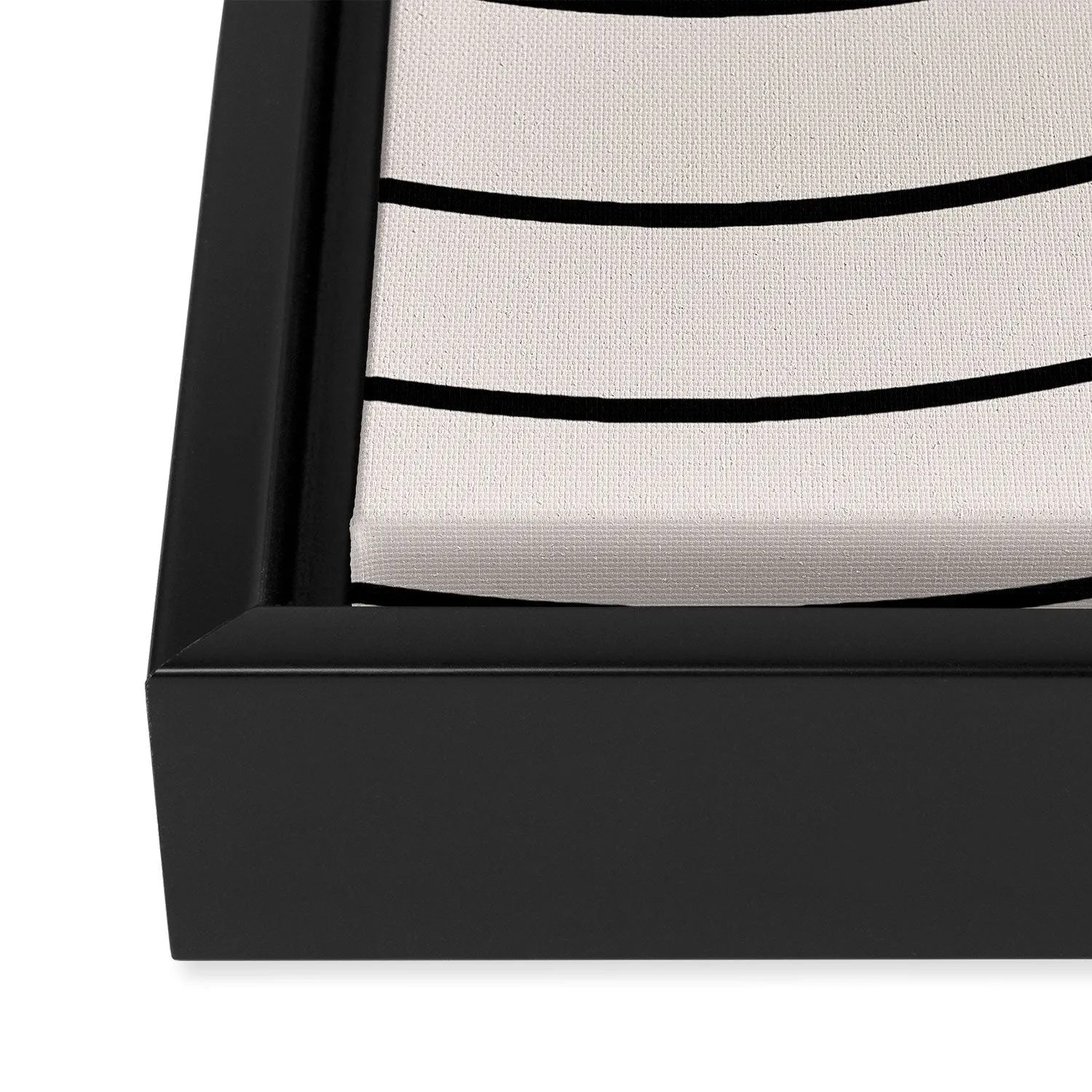 Minimal Line Curvature White Art Canvas