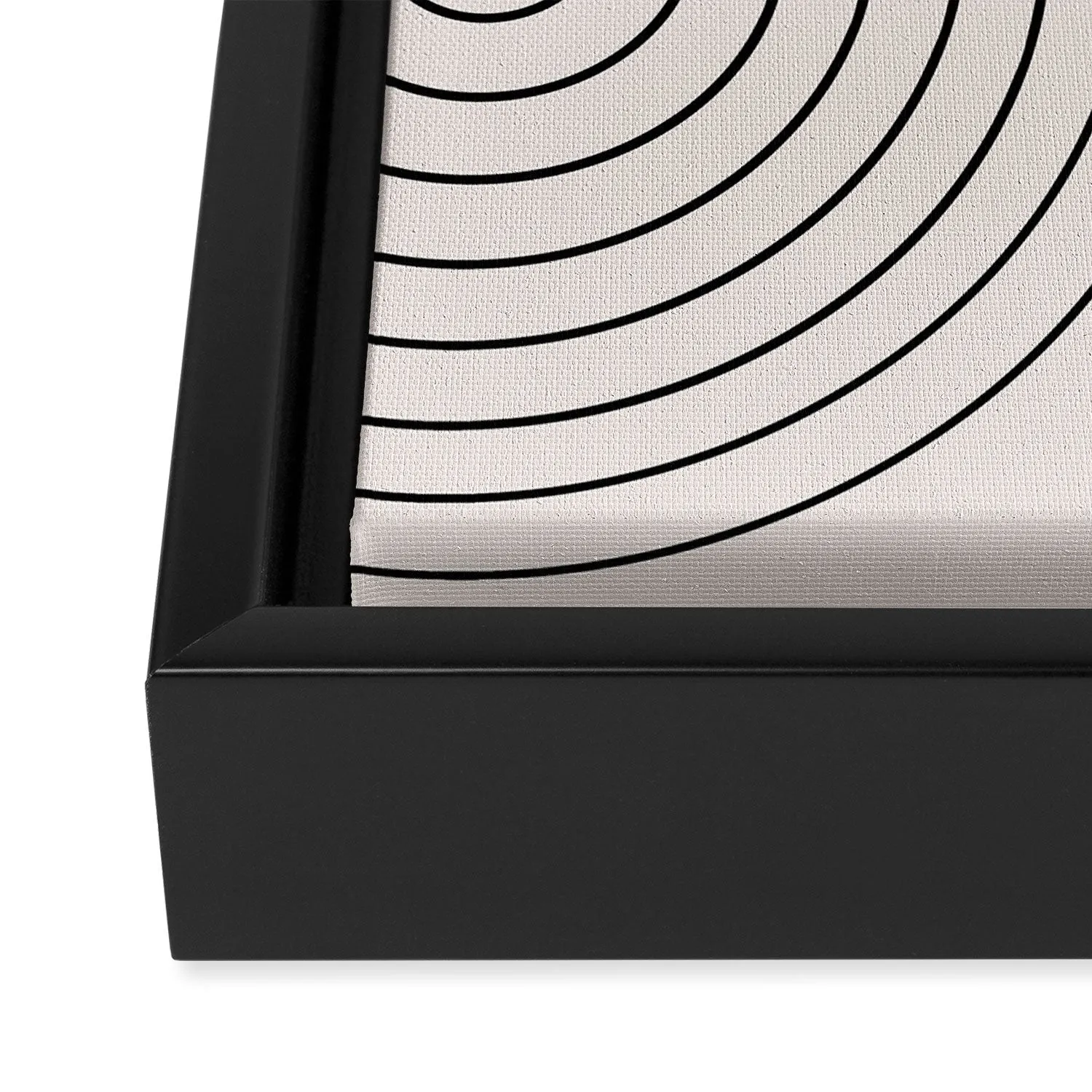 Minimal Line Curvature White Art Canvas
