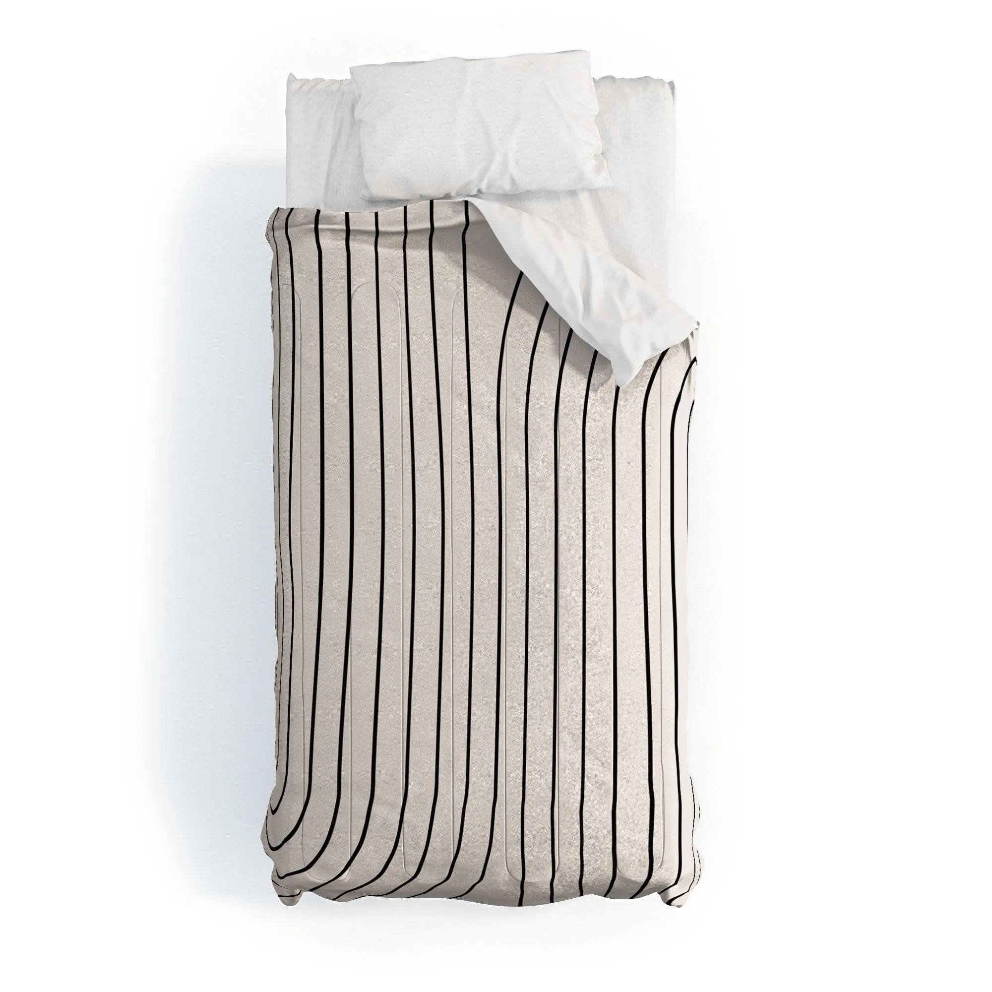 MINIMAL LINE CURVATURE WHITE DUVET / COMFORTER