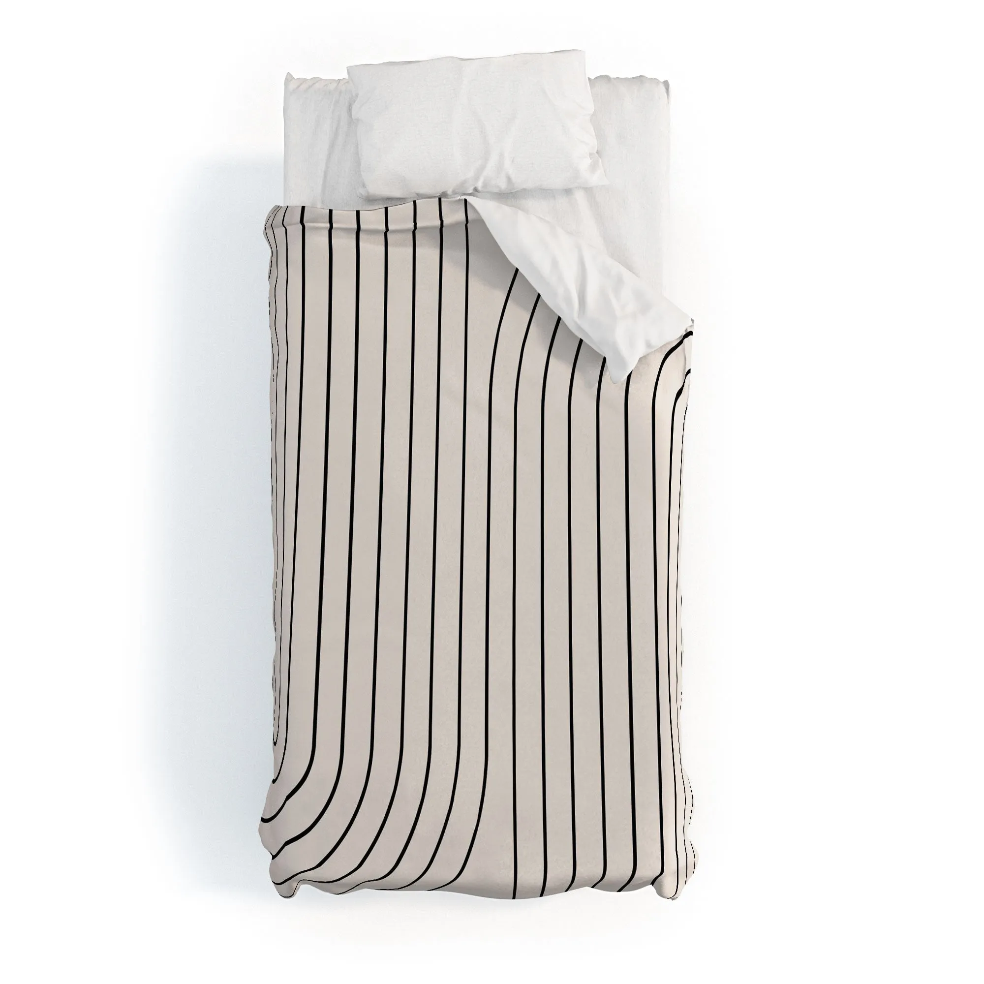 MINIMAL LINE CURVATURE WHITE DUVET / COMFORTER