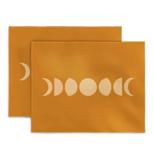 Minimal Moon Phases Orange Placemat