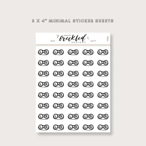 Minimalistic Mini Contact Lens Case Stickers