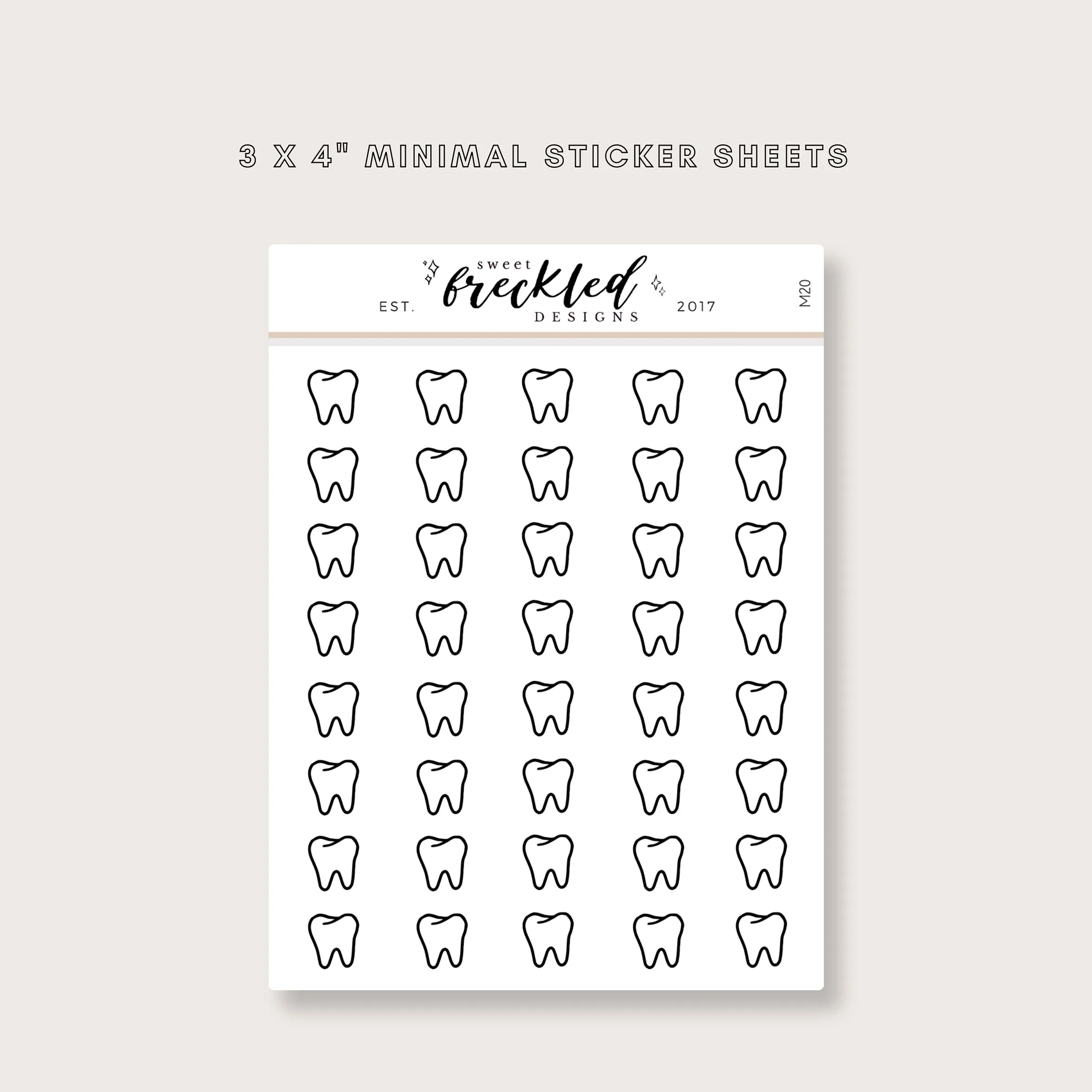Minimalistic Mini Dentist Stickers