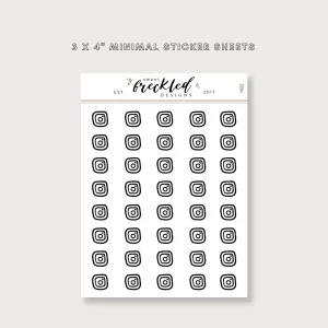 Minimalistic Mini Instagram Stickers
