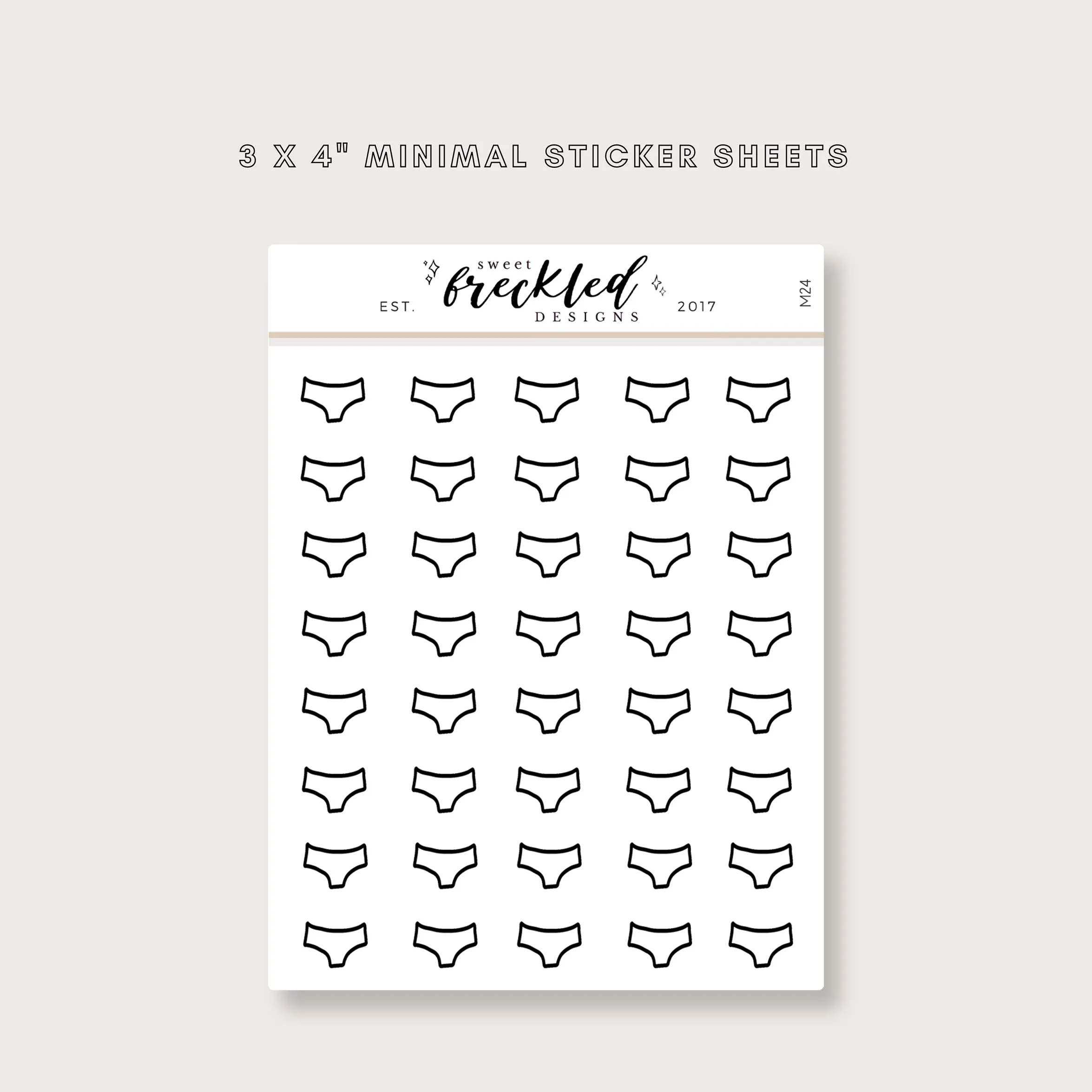 Minimalistic Mini Period Tracker Stickers