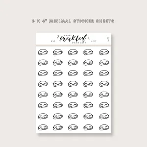 Minimalistic Mini Spa Sleeping Mask Stickers