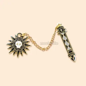 Mochiville: Enamel Pin - Barbarian Flail Chain Mace