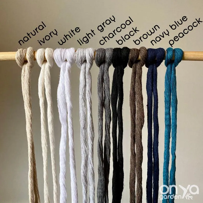 Modern No-Tail Macrame Plant Hanger - Medium 33" Length
