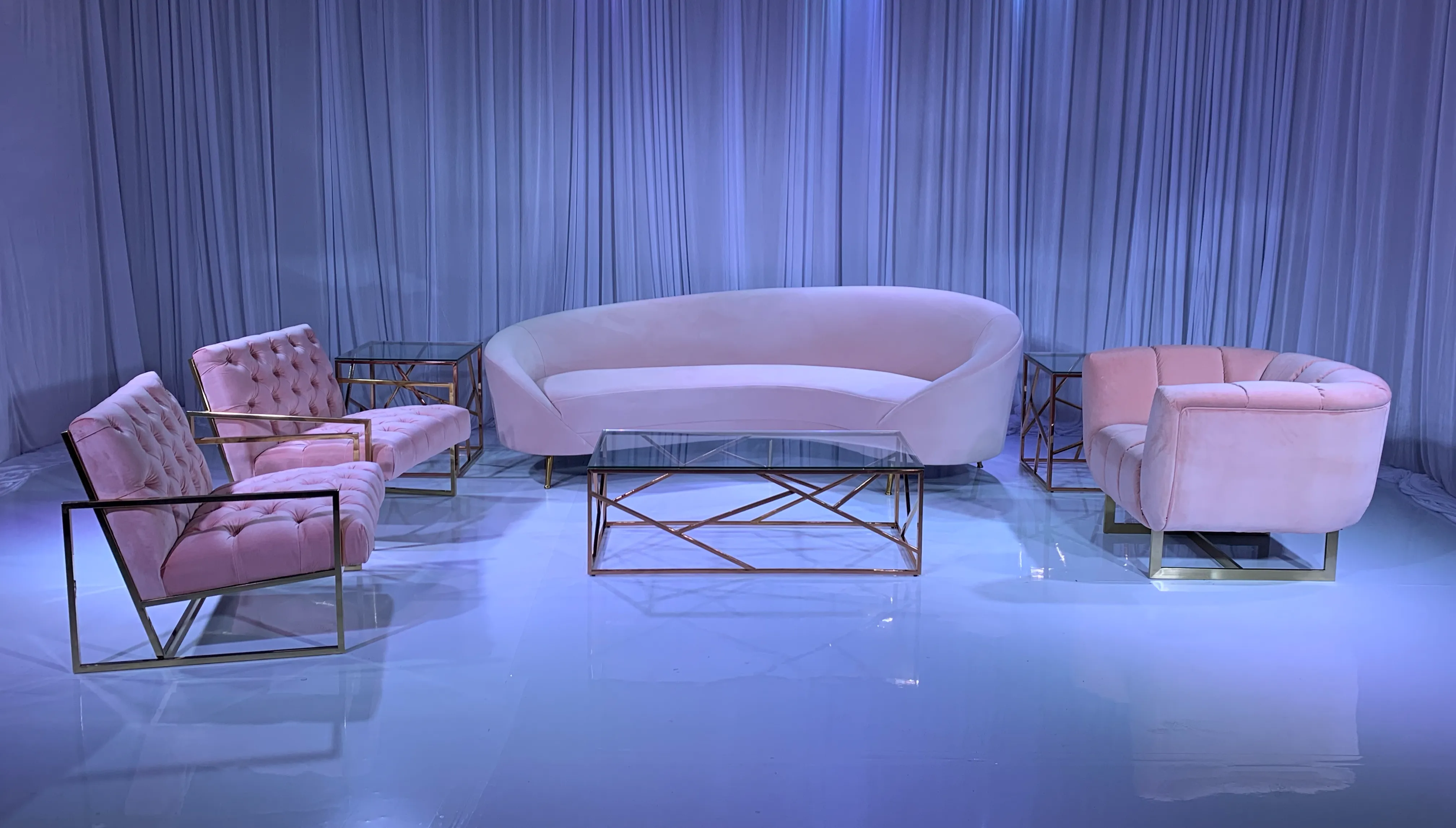 MONACO SOFA GROUPING 2 - BLUSH