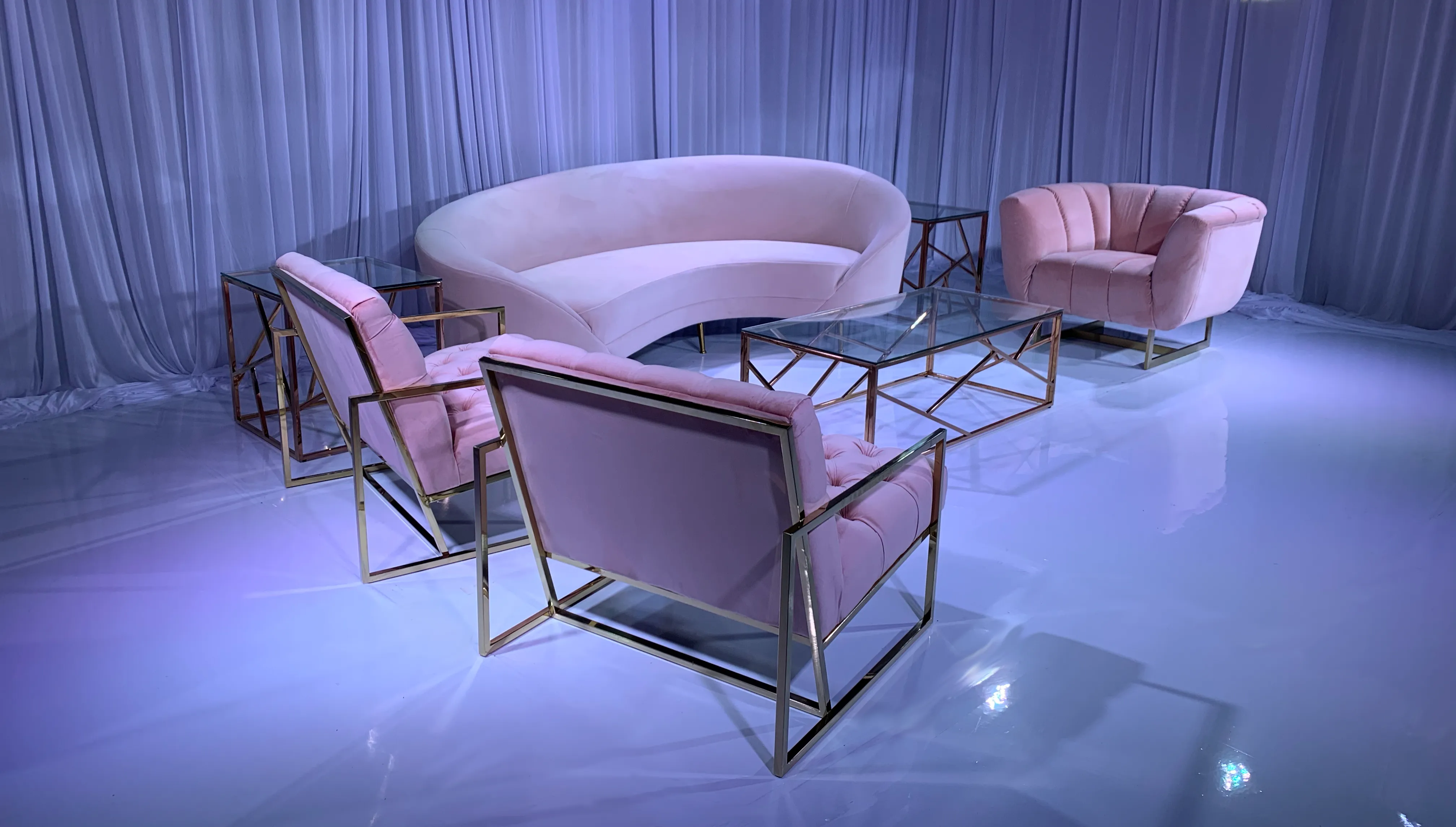 MONACO SOFA GROUPING 2 - BLUSH