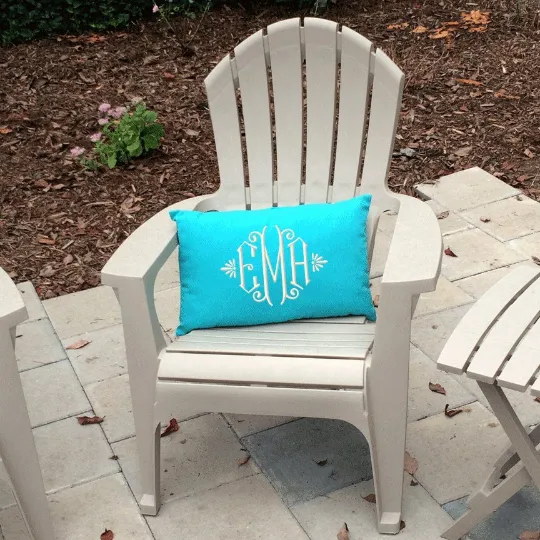 Monogrammed Outdoor Pillow