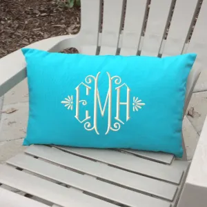 Monogrammed Outdoor Pillow