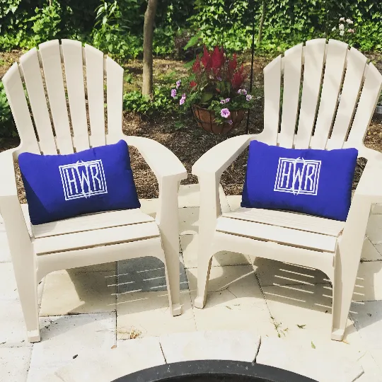 Monogrammed Outdoor Pillow