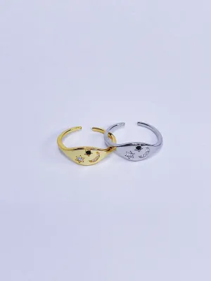 Moon   Star Signet Ring