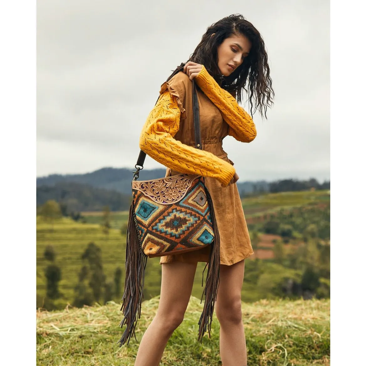 Myra Bag Synonym Hand Tooled Bag