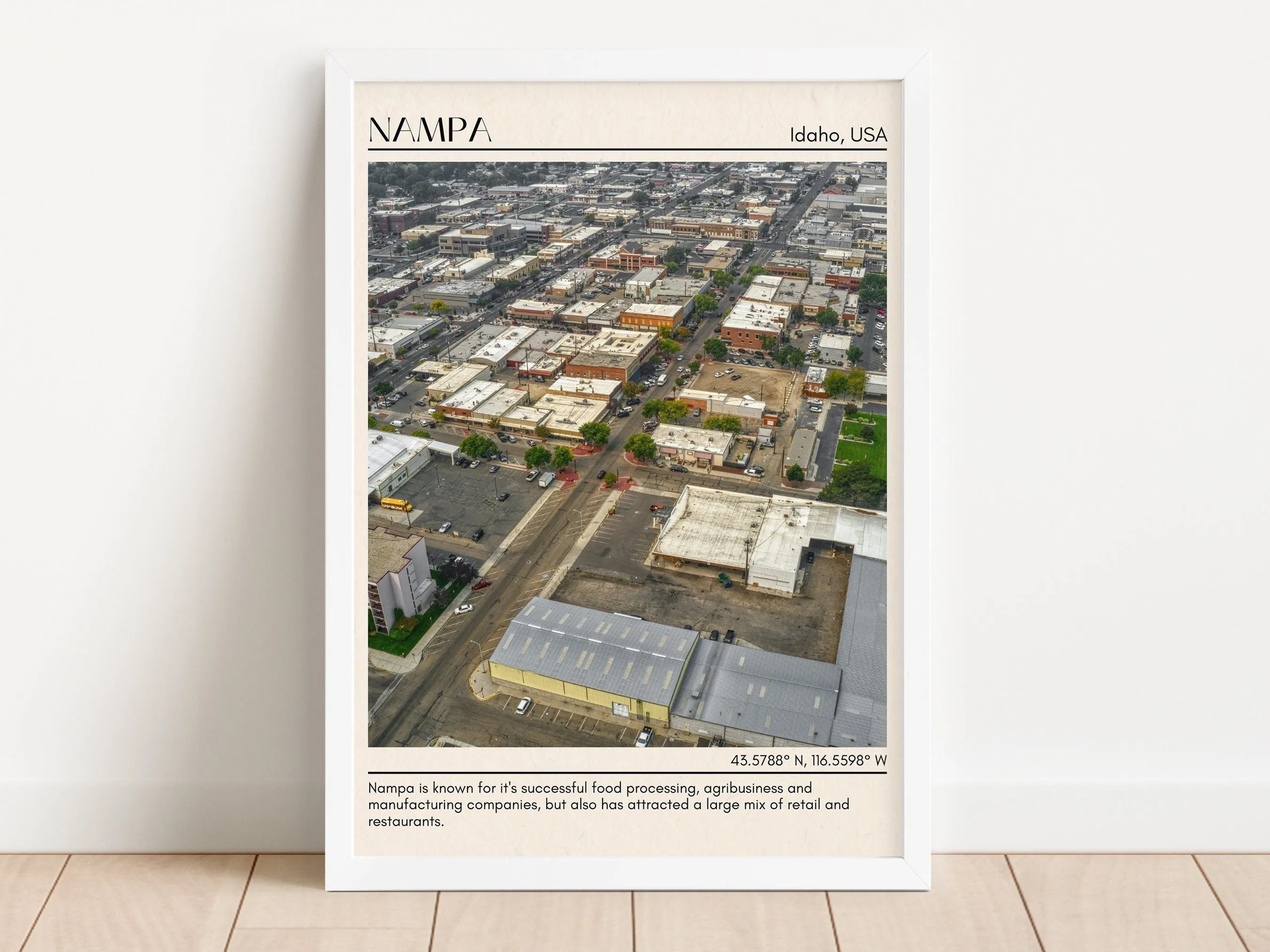 Nampa Minimal Wall Art, Idaho, USA