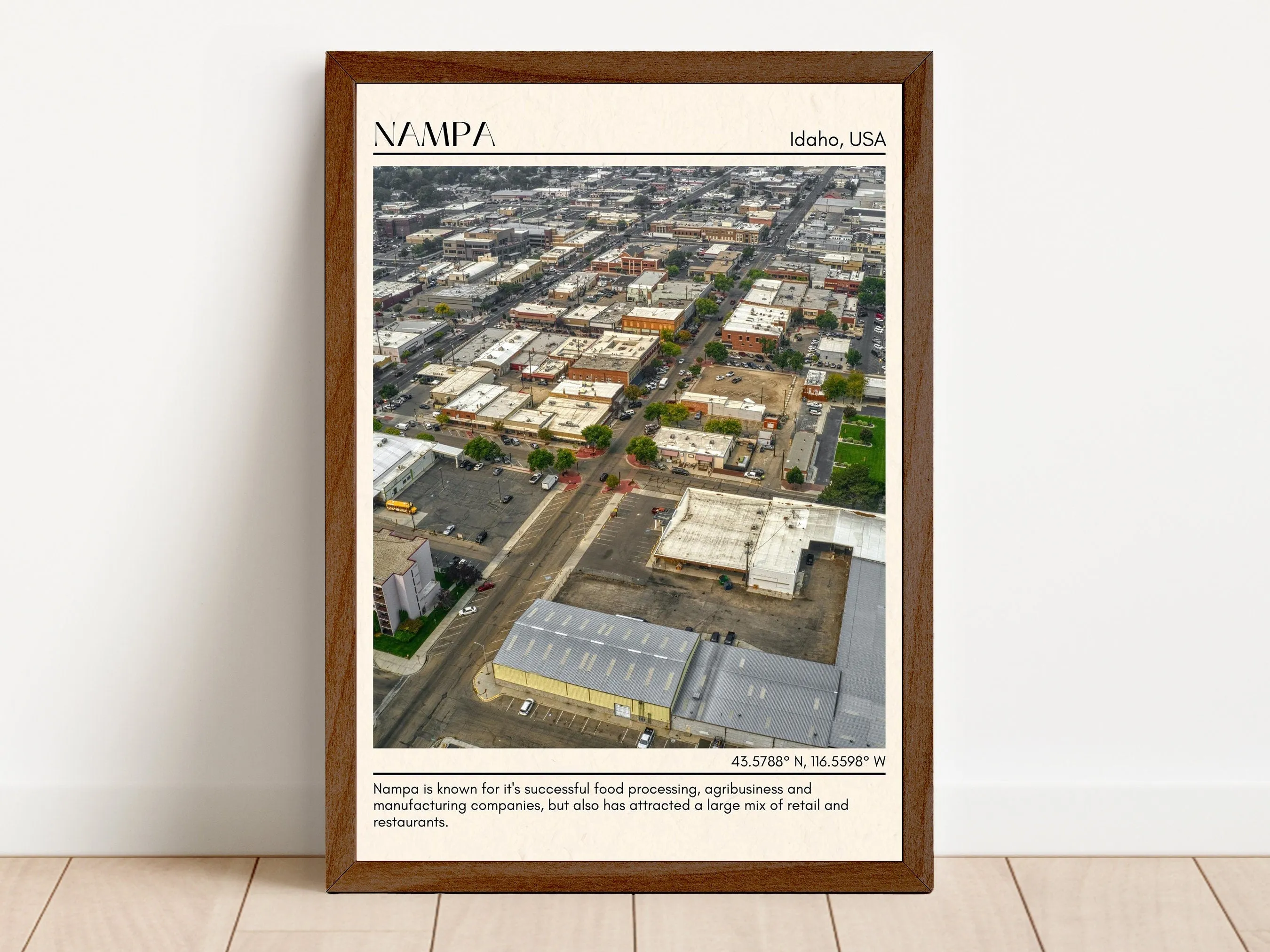 Nampa Minimal Wall Art, Idaho, USA