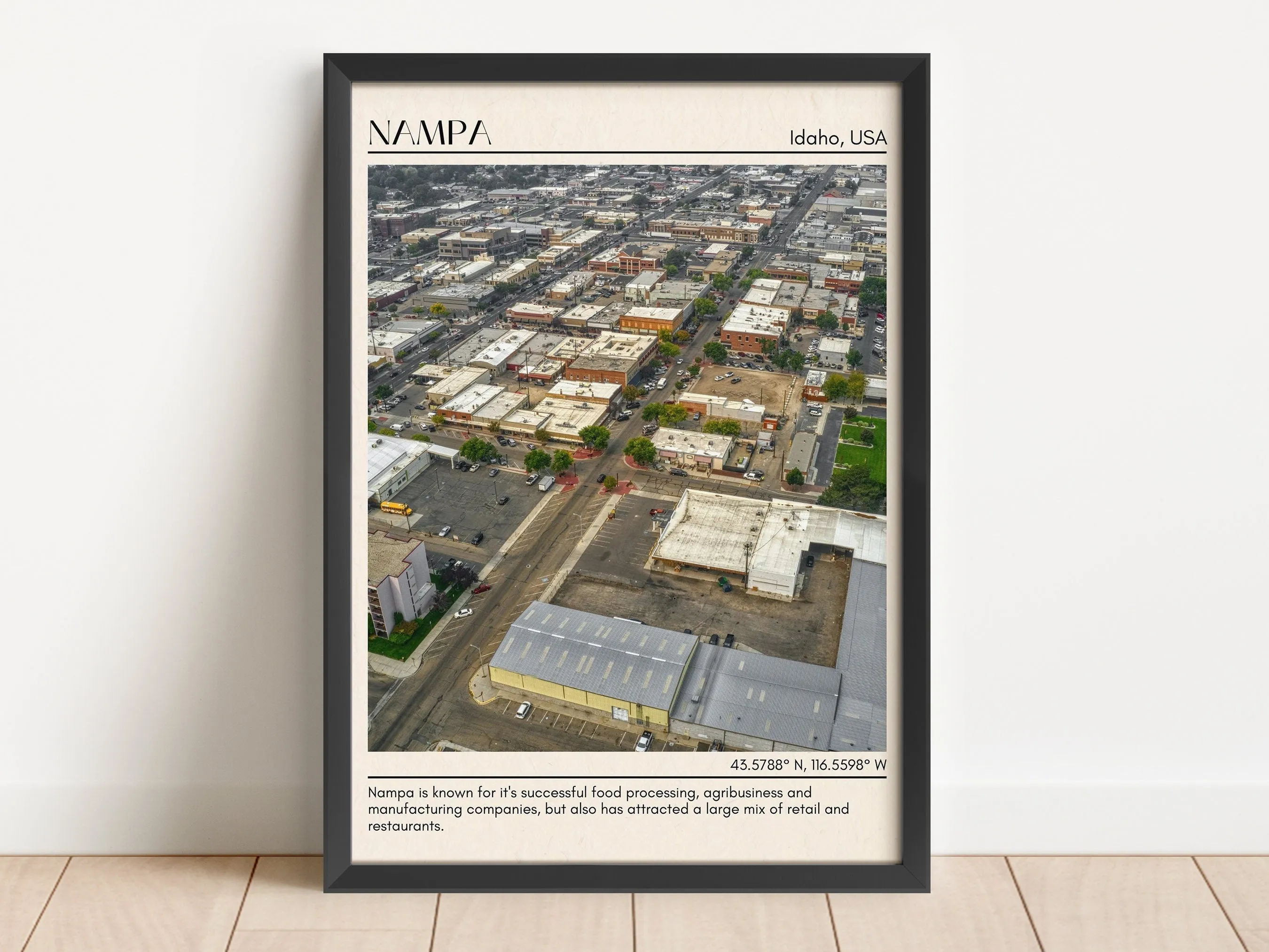Nampa Minimal Wall Art, Idaho, USA