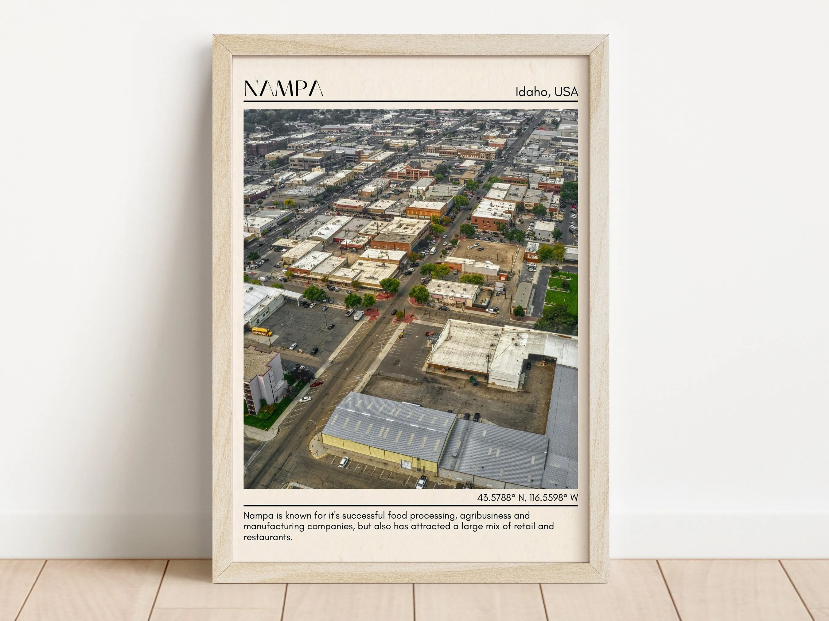 Nampa Minimal Wall Art, Idaho, USA