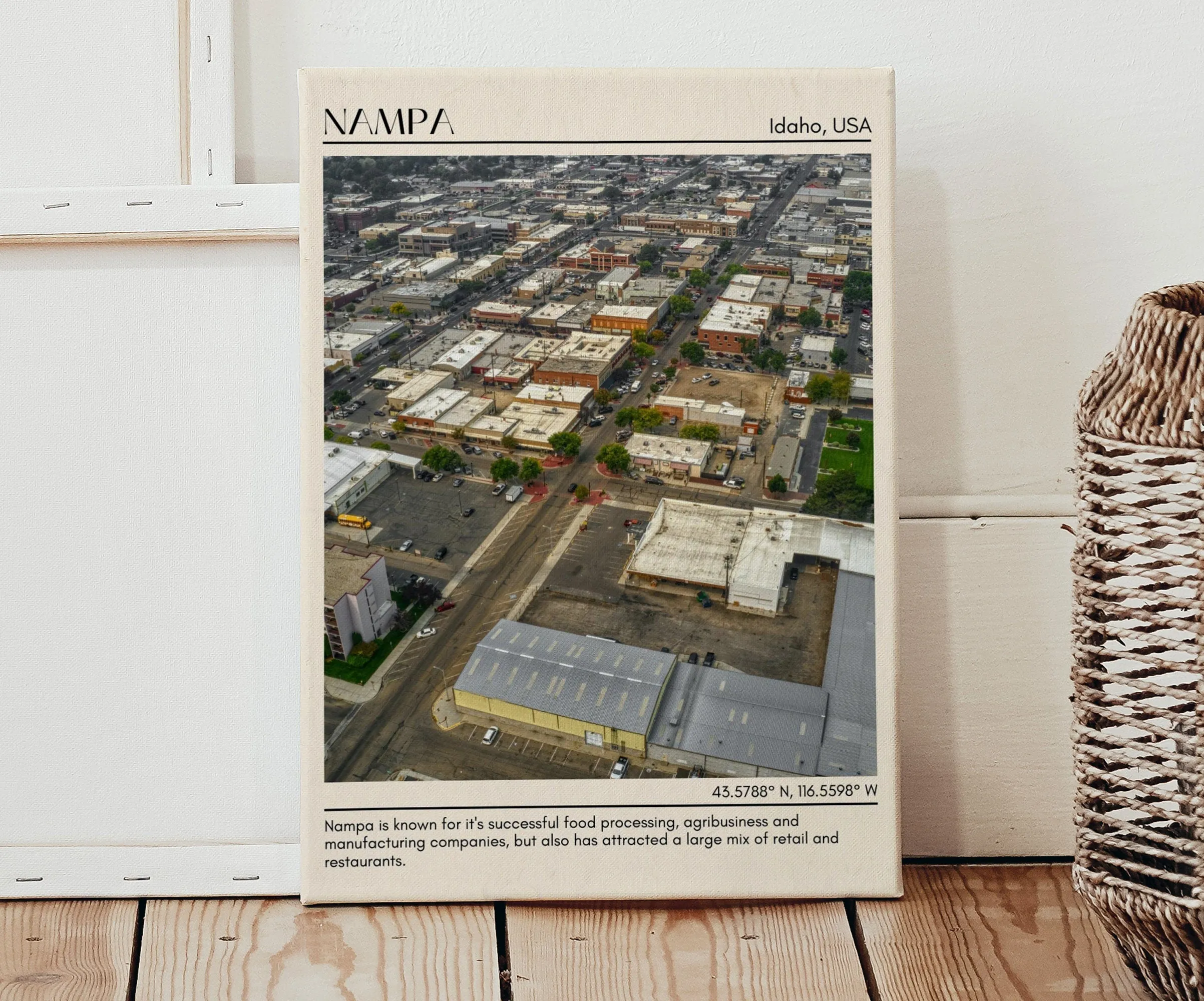 Nampa Minimal Wall Art, Idaho, USA
