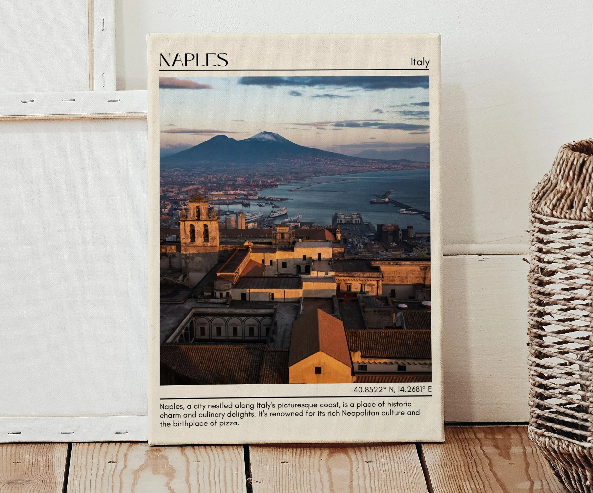 Naples Minimal Wall Art, Italy