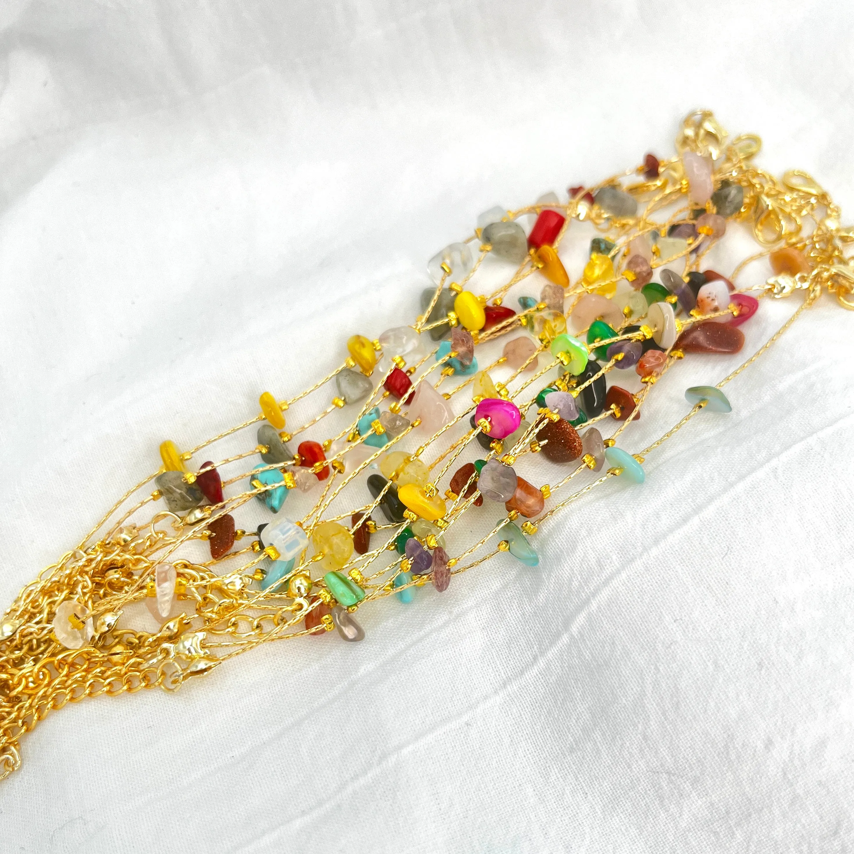Natural Stone Adjustable Chain Bracelet – Chic & Ideal Gift