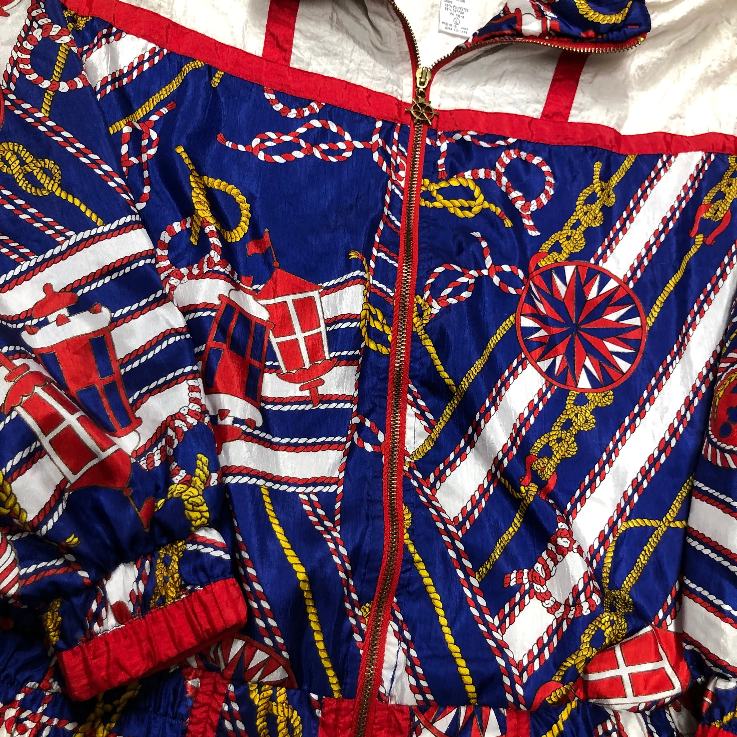 Nautical Carnival Silky Windbreaker (L)