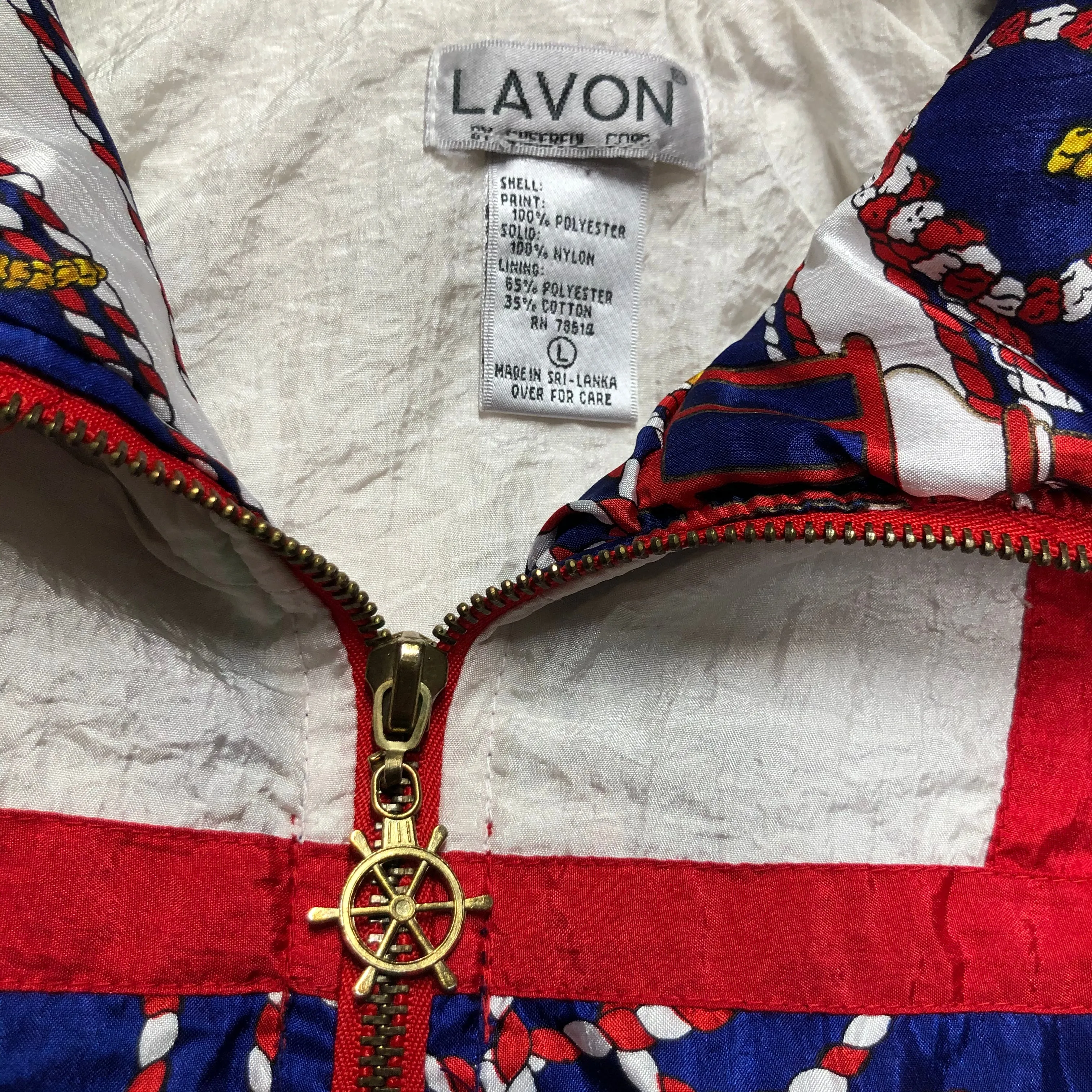 Nautical Carnival Silky Windbreaker (L)