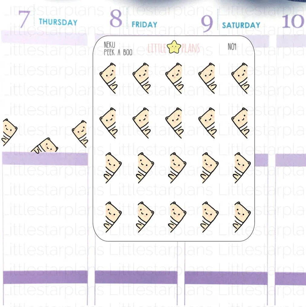 Neku - Peek a Boo, Page Decoration Planner Stickers