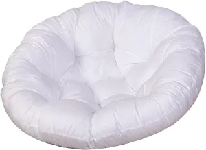 New 24 Inch Round Indoor/Outdoor Chair Cushion! Great for round hammock chairs or as a floor cushion, White! Tufted