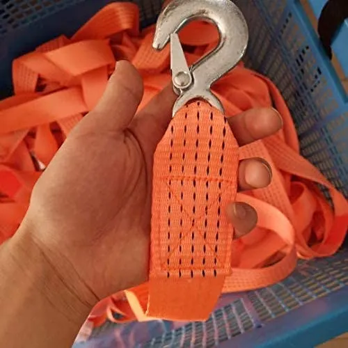 New ESKAA 2inch Reinforced Heavy Duty Tow Strap with Hooks (10ft)