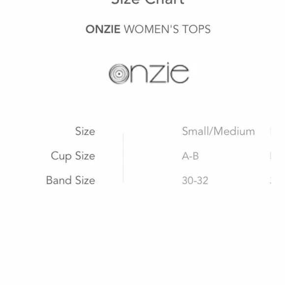 NEW! Onzie Chic Yoga Sports Bra Black Sz Small
