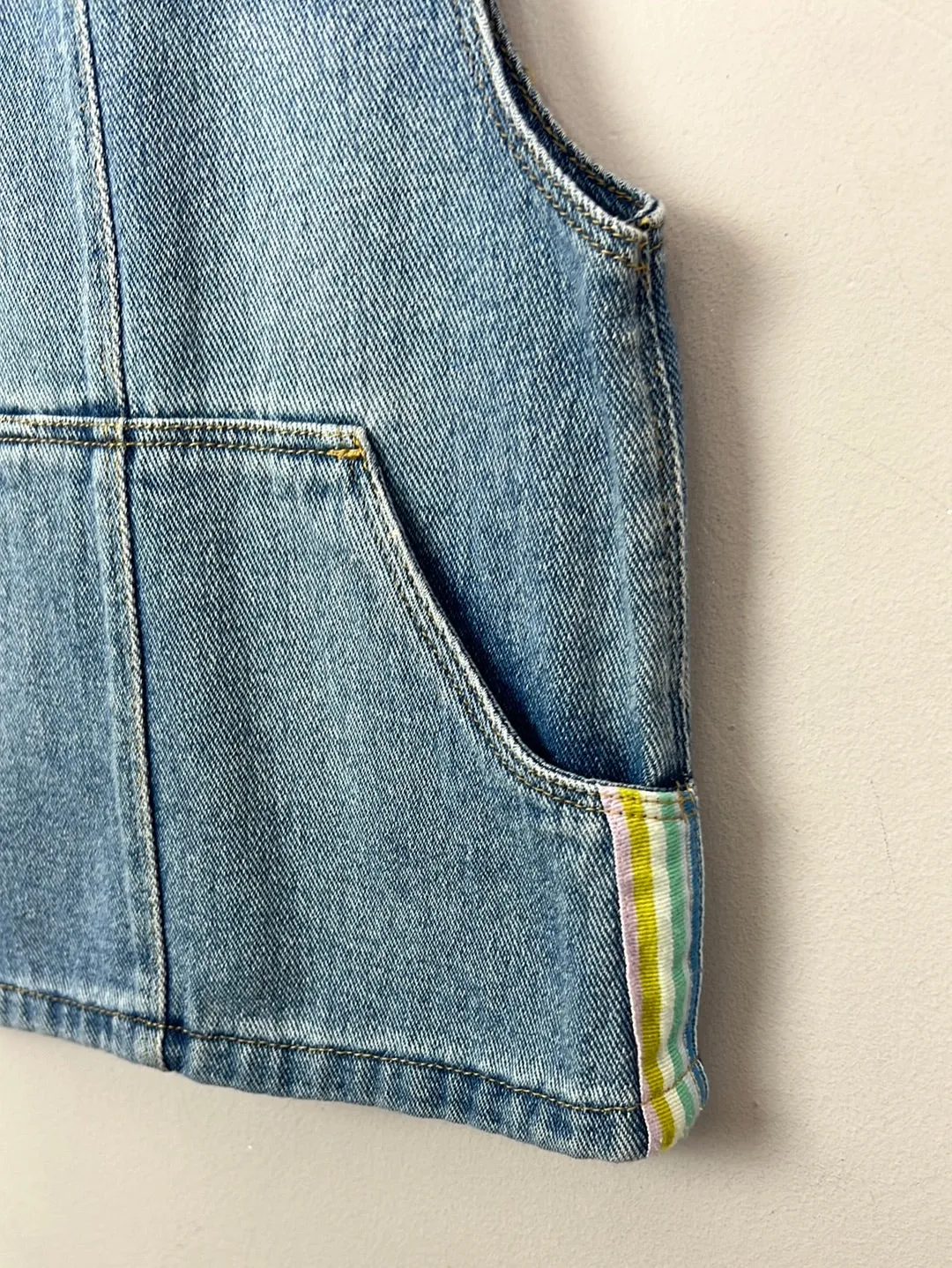 Next denim dress with taped sides 6-9m