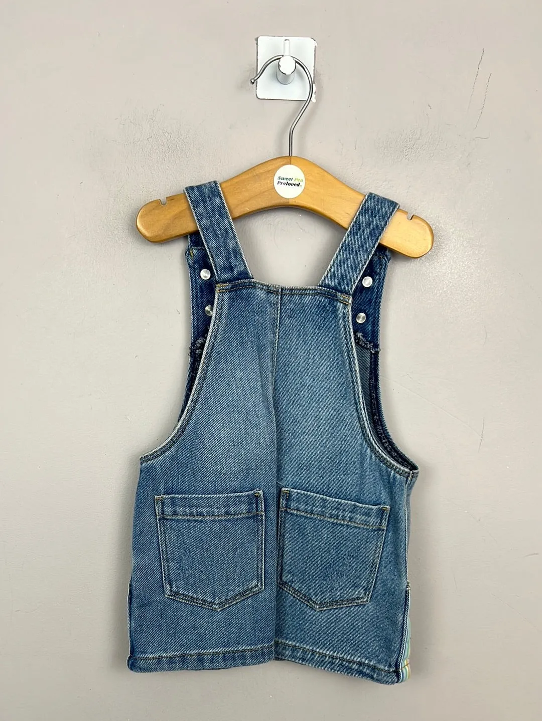 Next denim dress with taped sides 6-9m