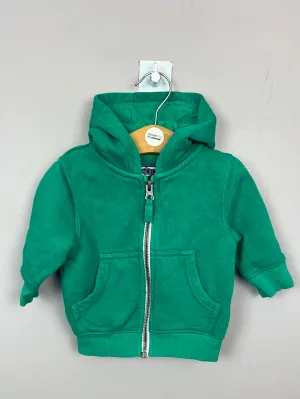 Next green zip up hoodie 3-6m
