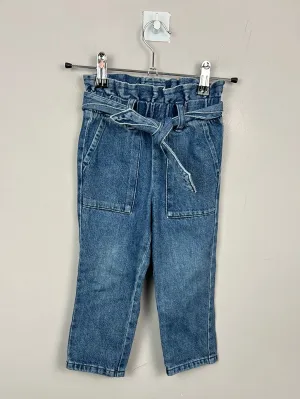 Next Waist Tie Paperbag top jeans 3y