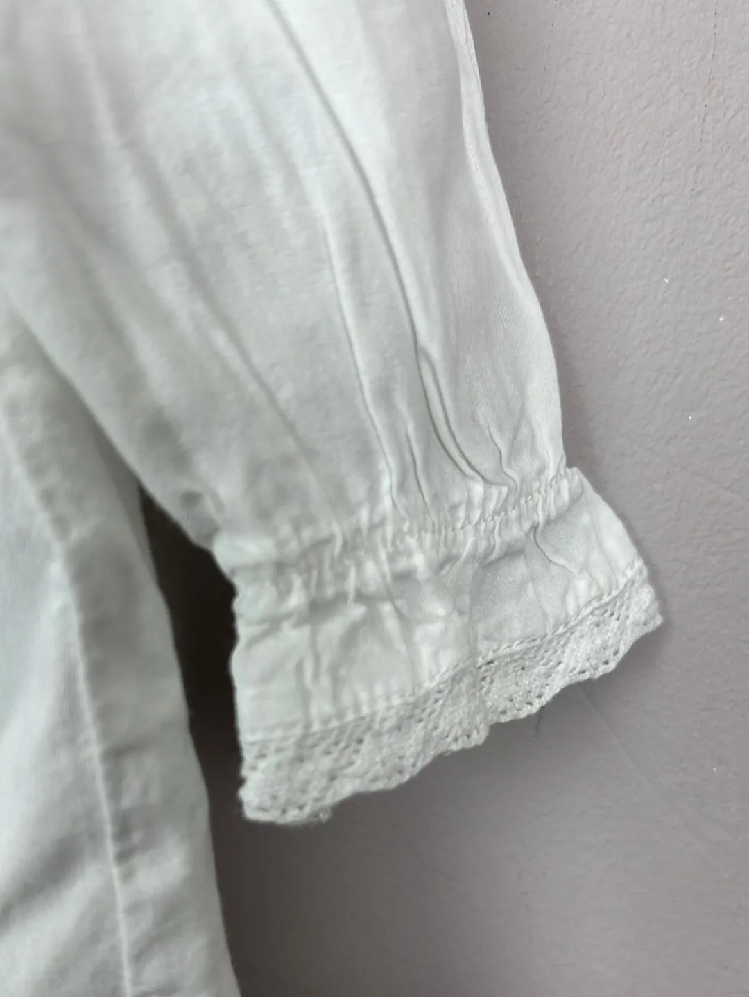 Next white embroidered long sleeve blouse 0-3m