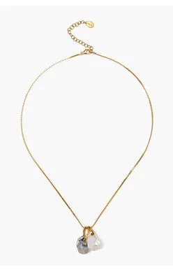 NG-14329 chan luu white pearl mix necklace