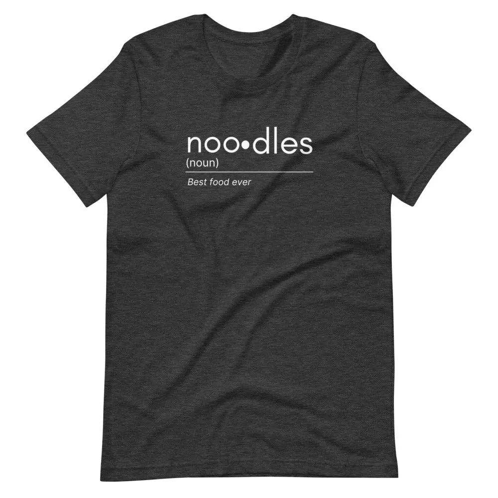 Noo.dle Minimal Tee: Short-Sleeve Unisex T-Shirt (white print)