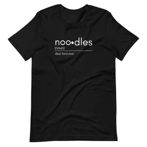 Noo.dle Minimal Tee: Short-Sleeve Unisex T-Shirt (white print)