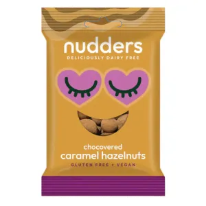 Nudders | Chocovered Caramel Hazelnuts | 55g