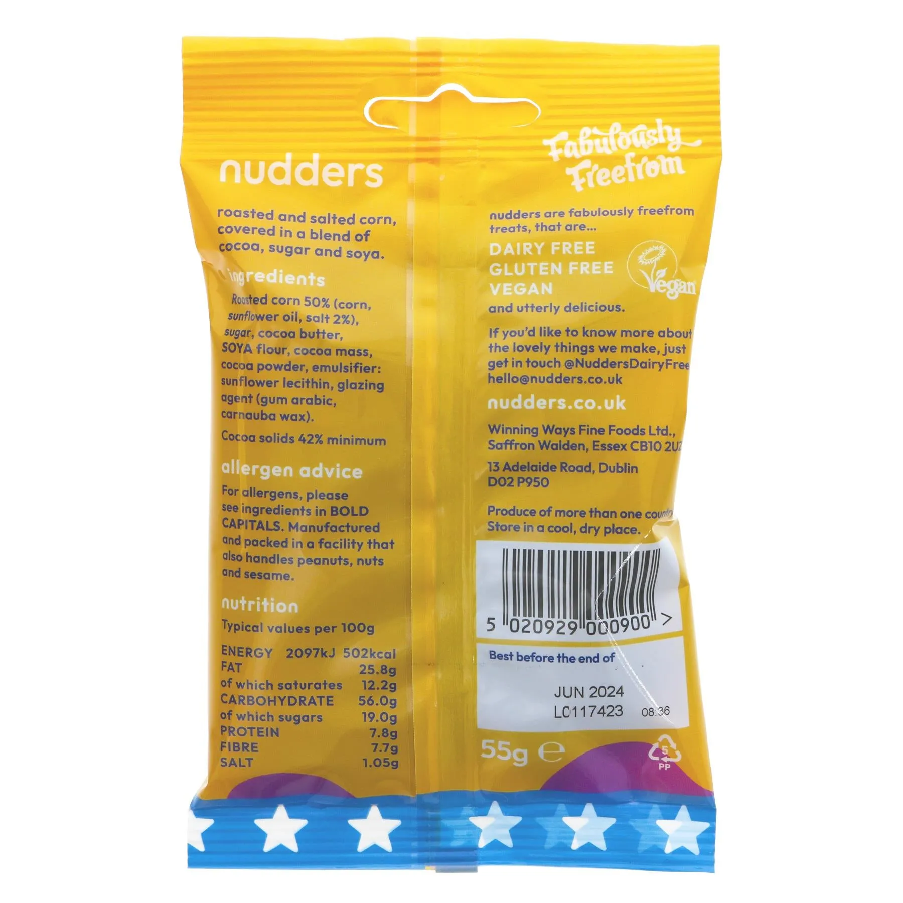 Nudders | Chocovered Salty Corn Balls | 55g