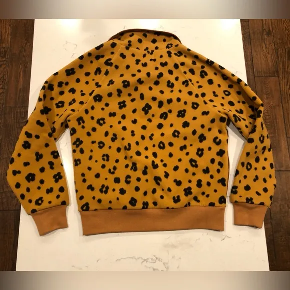 NWT Madewell MWL Betterfleece Half-Zip Sweatshirt in Cheetah Print XS