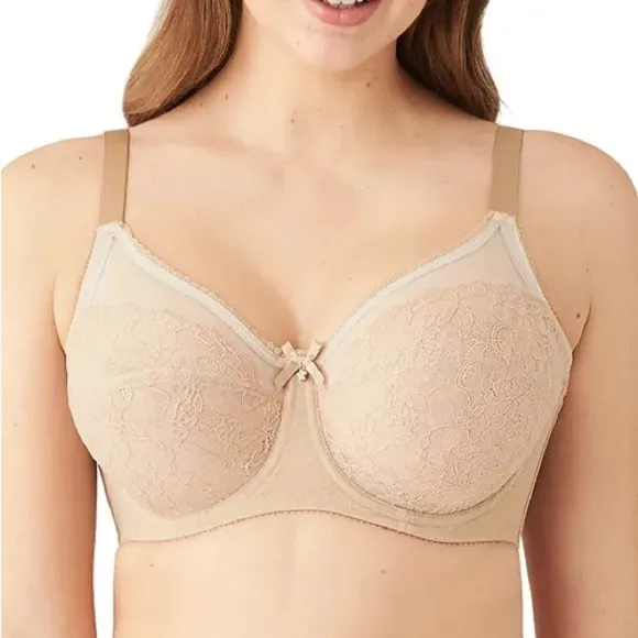 NWT Wacoal Women’s Retro Chic Full Figure Underwire Bra in Nude in size 42DD