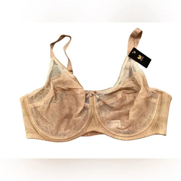 NWT Wacoal Women’s Retro Chic Full Figure Underwire Bra in Nude in size 42DD