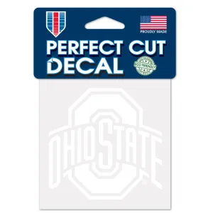Ohio State Buckeyes Decal 4x4 Perfect Cut White