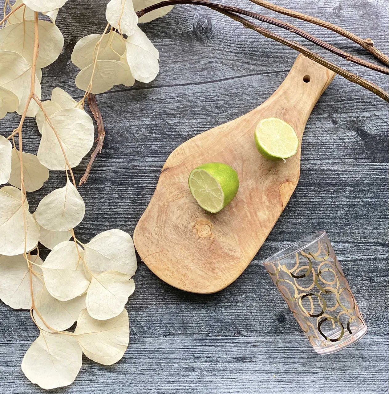 Olivewood Pear-Shaped Cutting Board - 11”